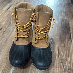 Sorel Tan and Black Winter Boots